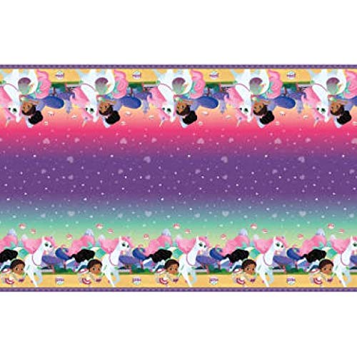 Multicolor Plastic Nella the Princess Knight Rectangular Table Cover (54" x 84") 1 Count - Easy-to-Clean & Durable Material, Perfect for Kids' Parties