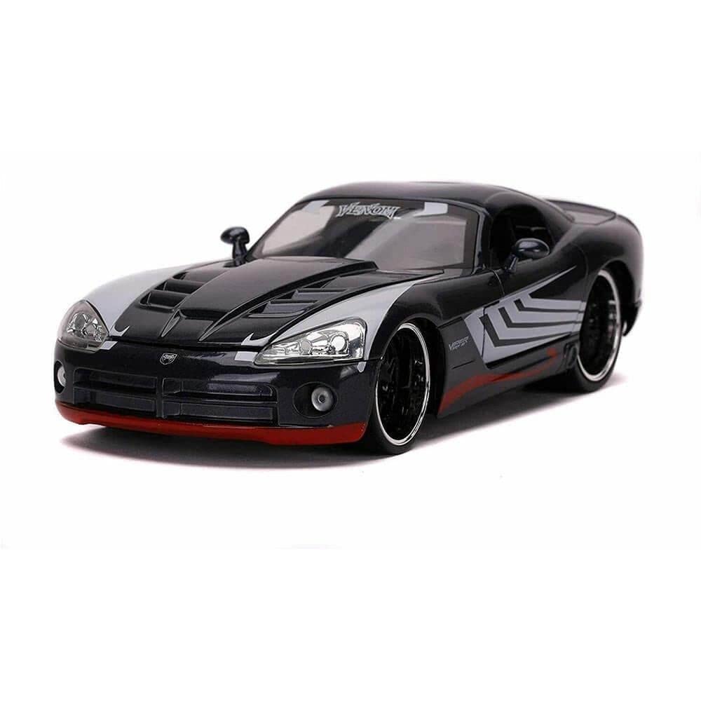Jada Marvel 1:24 Dodge Viper Die-cast Car with 2.75" Venom Figure, Toys for Kids and Adults