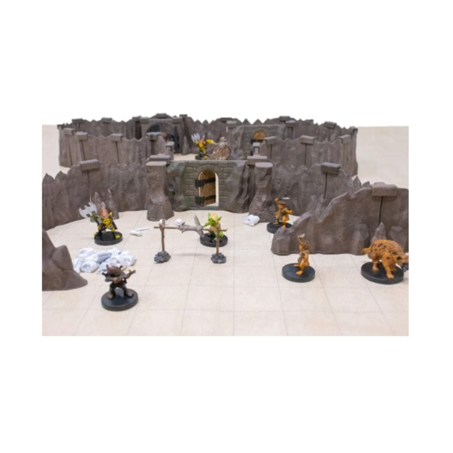 Dirt Cheap Dungeons Goblin Cavern Set - 143pc Modular Cave & Tunnel Kit - 5.5ft of Linear Walls for 1" Grid TTRPG - D&D, Pathfinder, Daggerheart