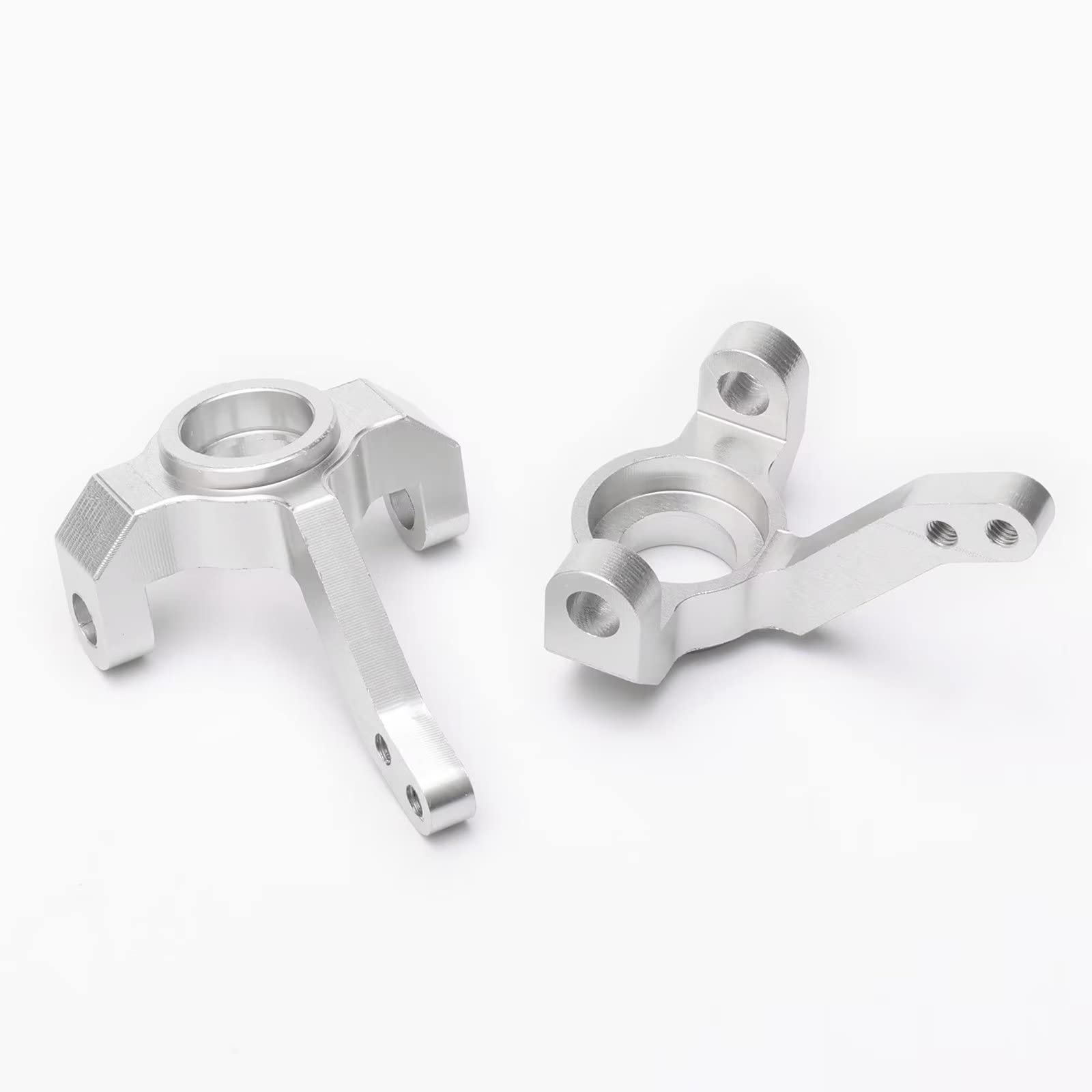 2 Sets Silver Aluminum Alloy Front Knuckle Arm for GPM AXIAL RC Car SCX10 Upgrade Parts
