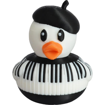 Alberts Gifts Music Keyboard Duck/Black & White Hard Plastic Figure