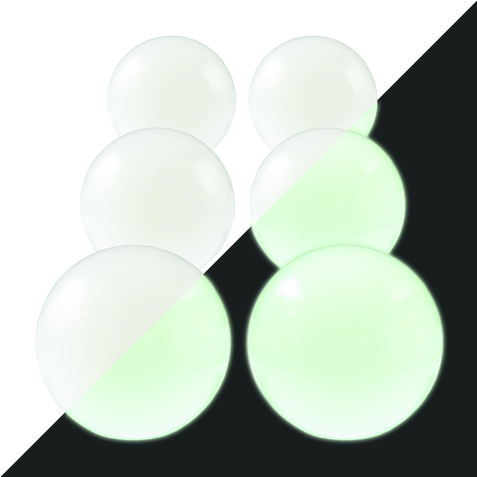MBGBrybelly Brybelly Foosball Balls - Glow in The Dark Black Light Reactive - for Standard Foosballs Tables & Classic Tabletop Soccer Game Balls - 6