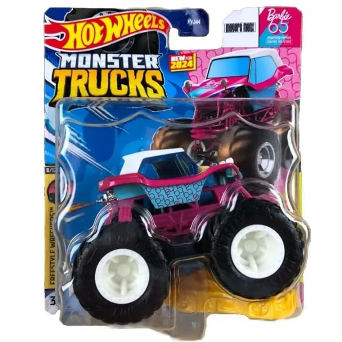 Hot Wheels Monster Trucks, Barbie Meyers Manx, 65 Years Freestyle Wreckers, 8/12