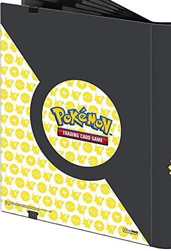 Ultra Pro: 9-Pocket Pokémon Full-View Pro Binder, Pikachu, Holds 360 Cards in Ultra Pro Deck Protector Sleeves, Durable, All Materials Made From