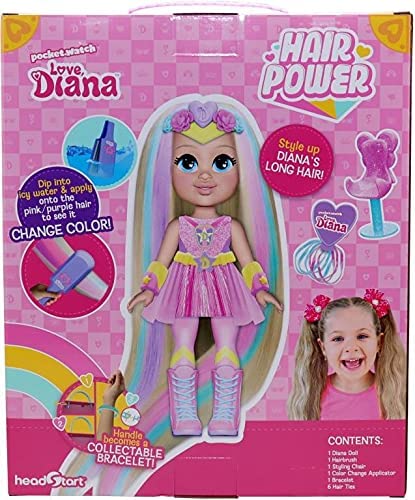 Love, Diana 13" Hairpower Doll and Accessories with Color Changing Hair