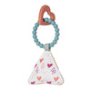 Mary Meyer Baby Teether Toy Simply Silicone Teething Ring with Soft Squeaker, 9-Inches, Heart