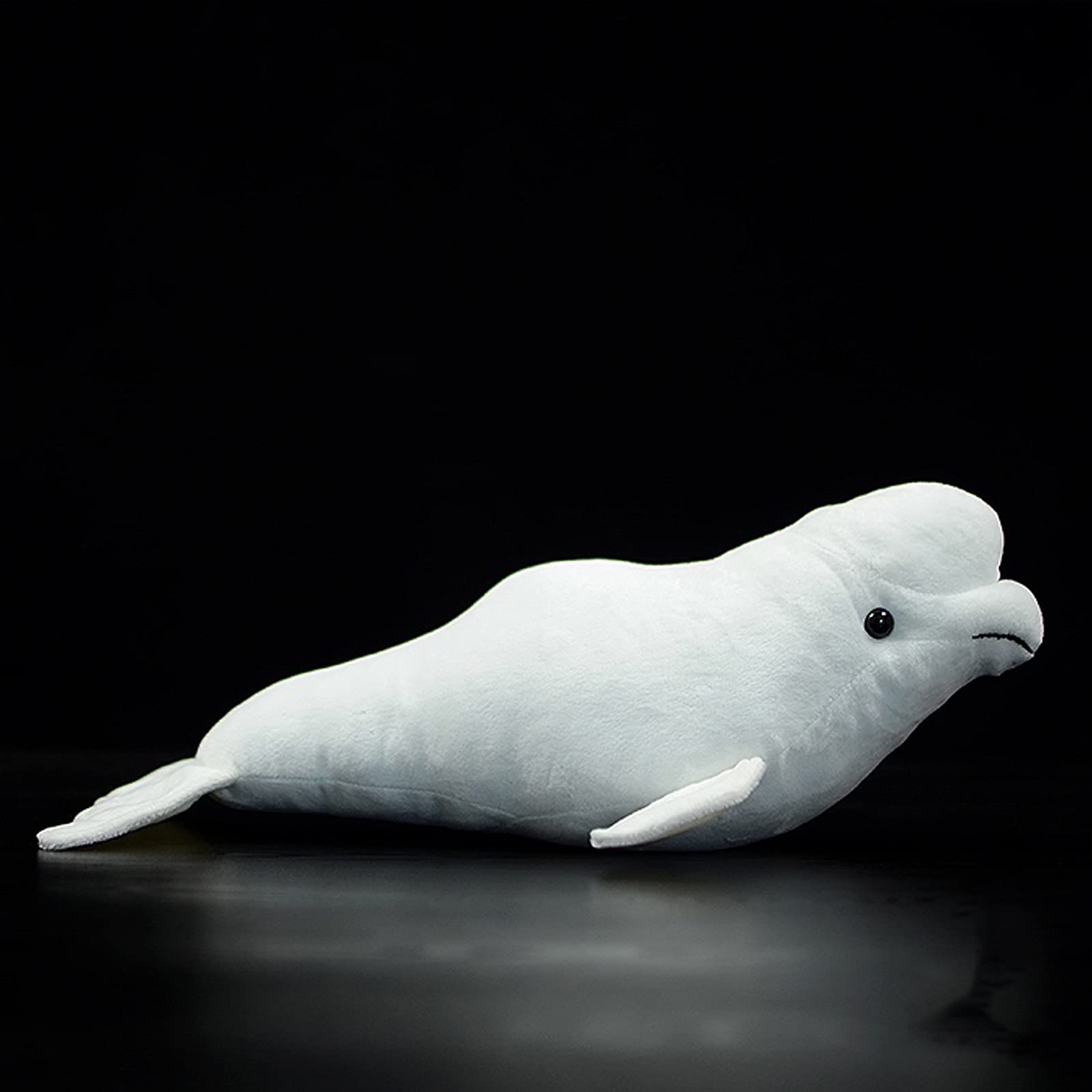 Frankiezhou Home Beluga Whale Plush Toy - Realistic 20.5" Grey Lifelike Frilled Six Gill Shark Stuffed Toy, Super Soft Sea Creatures Sharks Model