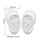 (One Pair) Soft Silicone Ear Model - Flexible Earmold Ear Displays for Acupuncture, Jewelry, Audio Music Recording, Education (Transparent)