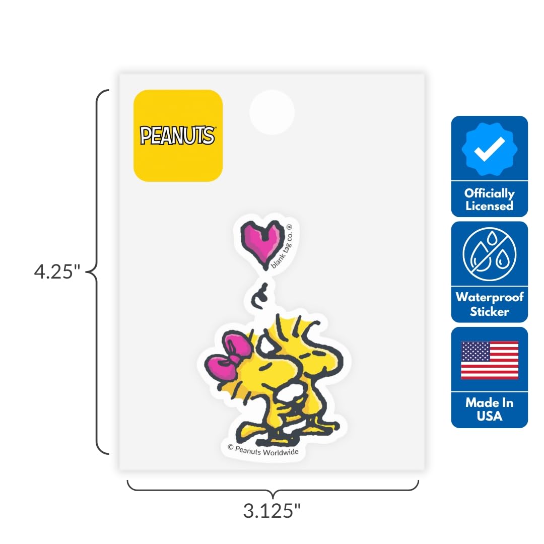 Peanuts® (Snoopy) Heartfelt 3-Pack Sticker Bundle - Waterproof Stickers for Water Bottles and Laptops, Gift for Her
