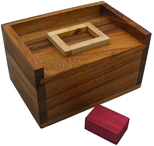 Red Wood Block Packing Problem - Brain Teaser Wooden Puzzle