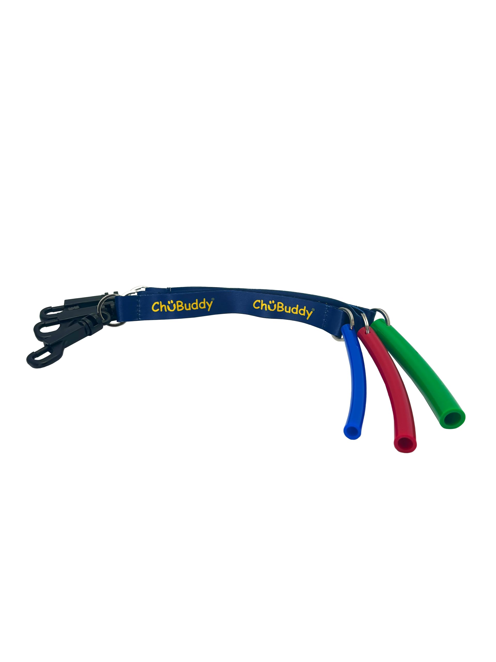 Chubuddy Strong Tube Starter Pack - Slim, Regular, and Big Clip-On Chews - Blue, Green, and Red - Sensory Chew Toy for Autism, ADHD, Oral Sensory