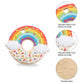 AmazingM Rainbow Donut Sensory Chew Teether for Boys and Girls,Food Grade Silicone Safety Chewy Teething Toy for Kids with Autism, ADHD,Oral