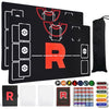 Playmat Set for TCG,2-Player Trainer TCG Playmat 2 PCS with 38 Damage Counters, 2 Trading Card Cases,65 Card Sleeves and Professional Storage Bag