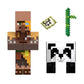 Minecraft Vanilla Action Figure Cartographer Jungle and Panda 3.25" Pack for Kids Ages 6 and Up