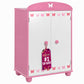 Emily Rose 18 Inch Doll Clothes Storage Closet w/5 Notched Hangers - Pink