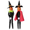 Feetcant 14Inch Halloween Pumpkin Elf Plush, Handmade with Hat and Cape