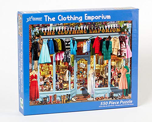 Vermont Christmas Company The Clothing Emporium Jigsaw Puzzle 550 Piece