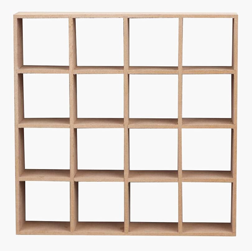 1:12 1/12 Scale Dollhouse Miniature Furniture Wooden 16 Grid Display Storage Rack Shelf 6.5" Storage Rack 16 Grid Shelves Doll House Wall Rack