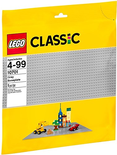 LEGO Classic Gray Baseplate 10701 Building Toy Compatible with Building Bricks for Kids Play (1 Piece)