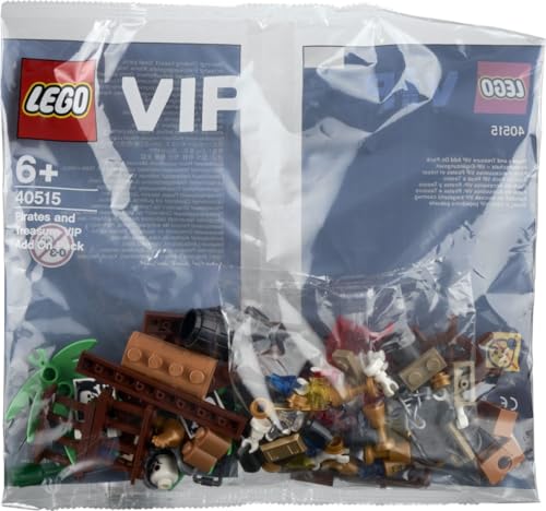 LEGO Pirates and Treasure VIP Addon Pack 40515 - Includes Shark, Skeletons, and Treasure Chest Ages 6+ (103 Pieces)