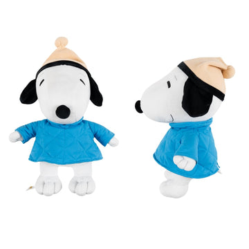Peanuts Snoopy Winter Coat Holiday & Christmas Bedding Super Soft Plush Cuddle Pillow Buddy, (Officially Licensed Product) By Franco