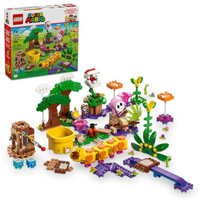 LEGO Super Mario Soda Jungle Maker Set, Customizable Nintendo Birthday Gift, Mario Playset for Kids, Pink Shy Guy and a Wiggler, Jungle Toys for Boys