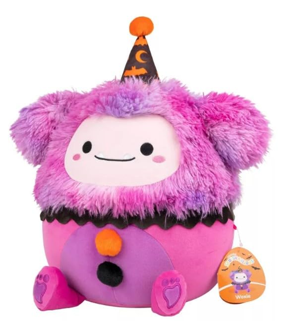 Squishmallows 12" Magenta Bigfoot in Clown Costume Woxie Medium Plush Halloween