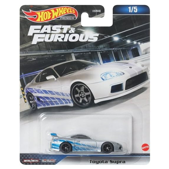 Hot Wheels 2023 Fast & Furious Premium 5?Pack (HNW46?956D) | Toyota Supra, Land Rover Defender, Chevy Nova SS, BMW M5 & Lamborghini Gallardo | 1:64