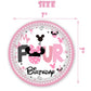 51 Pcs Pink 4th Birthday Party Decorations Girls Four Years Old Tablecloth Paper Plates Napkins Forks Dinnerware for Pink Girls Fourth Birthday Party