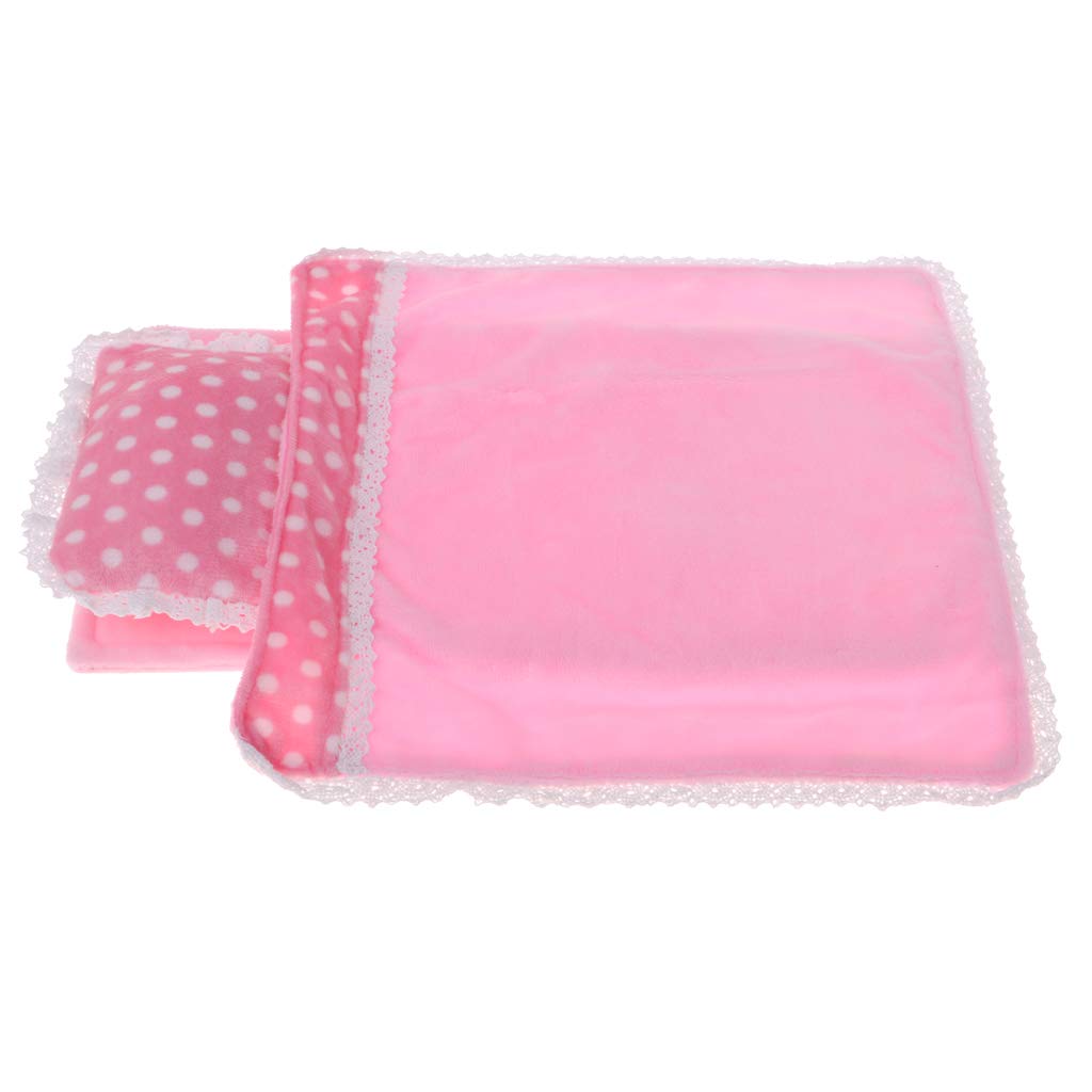 SM SunniMix 3 Pieces Bedding Set, Comforter Fits for 25cm Dolls