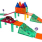 Mag Genius Ultimate Racing 55-Piece Magnet Set with 8 Bonus Road Signs and 2 Toy Figures
