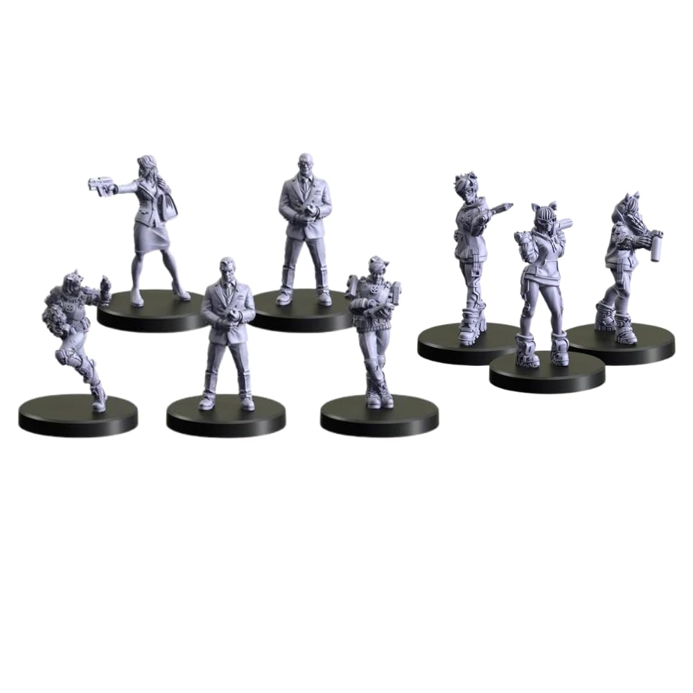 Monster Fight Club Cyberpunk Red Combat Zone Miniatures Bundle: Danger Gals - Calamity Control Gangers and Peril Pledges Gonks (2 Items)