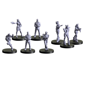 Monster Fight Club Cyberpunk Red Combat Zone Miniatures Bundle: Danger Gals - Calamity Control Gangers and Peril Pledges Gonks (2 Items)