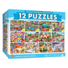MasterPieces - Jigsaw Puzzle 12-Pack Bundle Set, Artist Gallery Collection Series 2 Landscape and Animal Puzzles, Family Fun for Adults and Kids