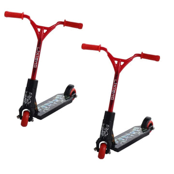 Rosojodg 2PC Mini Finger Scooter, red Cute Mini Skateboards Plastic Finger Skateboards Finger Sport Toy Interactive Finger Toys Photography Props