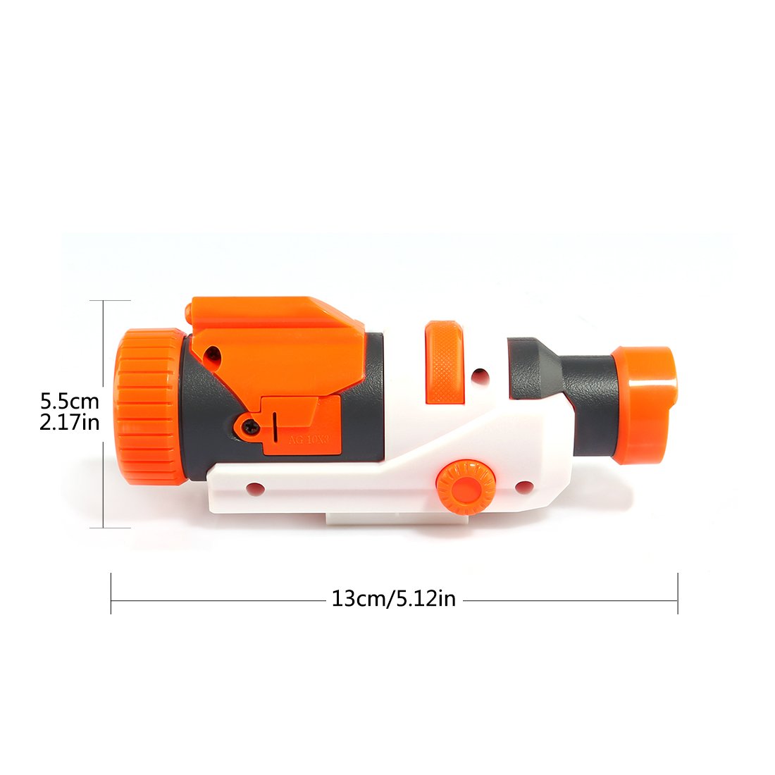 Plastic Tactical Flashlight for Nerf Modify Toy Nerf Gun Modulus Regulator Toy Gun, Modified Part Tactical Flashlight, Blue Light