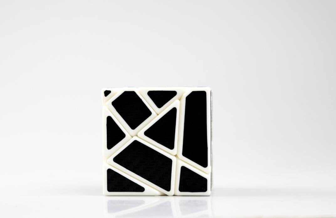 CuberSpeed Ghost 3x3 White with Black Sticker Magic Cube 3x3 Ghost White 3x3x3 Speed Cube Black Sticker