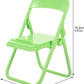 3 Pcs Green Mini Folding Chairs, Dollhouse Folding Chair Miniature Novelty Mini Folding Chair Phone Holder 1:12 Scale Action Figure Accessories