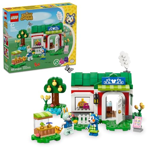 LEGO Animal Crossing Able Sisters Clothing Shop Building Toy - Animal Crossing Toy Figures and Playset for Kids, Girls and Boys, Ages 6+ - Pretend