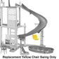 Replacement Part for Barbie Doll Dreamhouse Doll House Playset HMX10 - Replacement Yellow Chair Swing