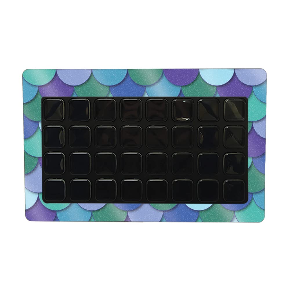 MightySkins Glossy Glitter Skin Compatible with Elgato Stream Deck XL - Blue Scales | Protective, Durable High-Gloss Glitter Finish | Easy to Apply