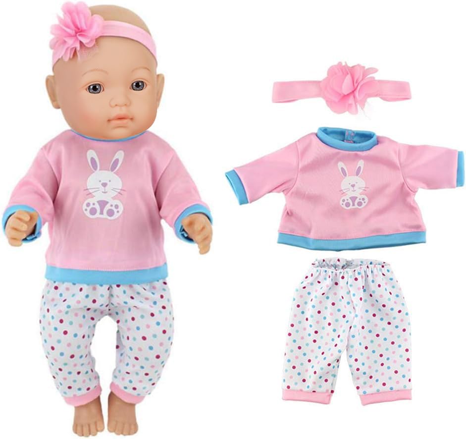 ebuddy 4 Sets Baby Doll Clothes - Fashion Outfits Fit for 14-16 inch, 17 inch new Born Baby,15 inch 18 inch Dolls