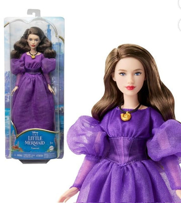 Mattel Disney The Little Mermaid Vanessa Fashion Doll in Signature Purple Dress, Toys Inspired by The Movie