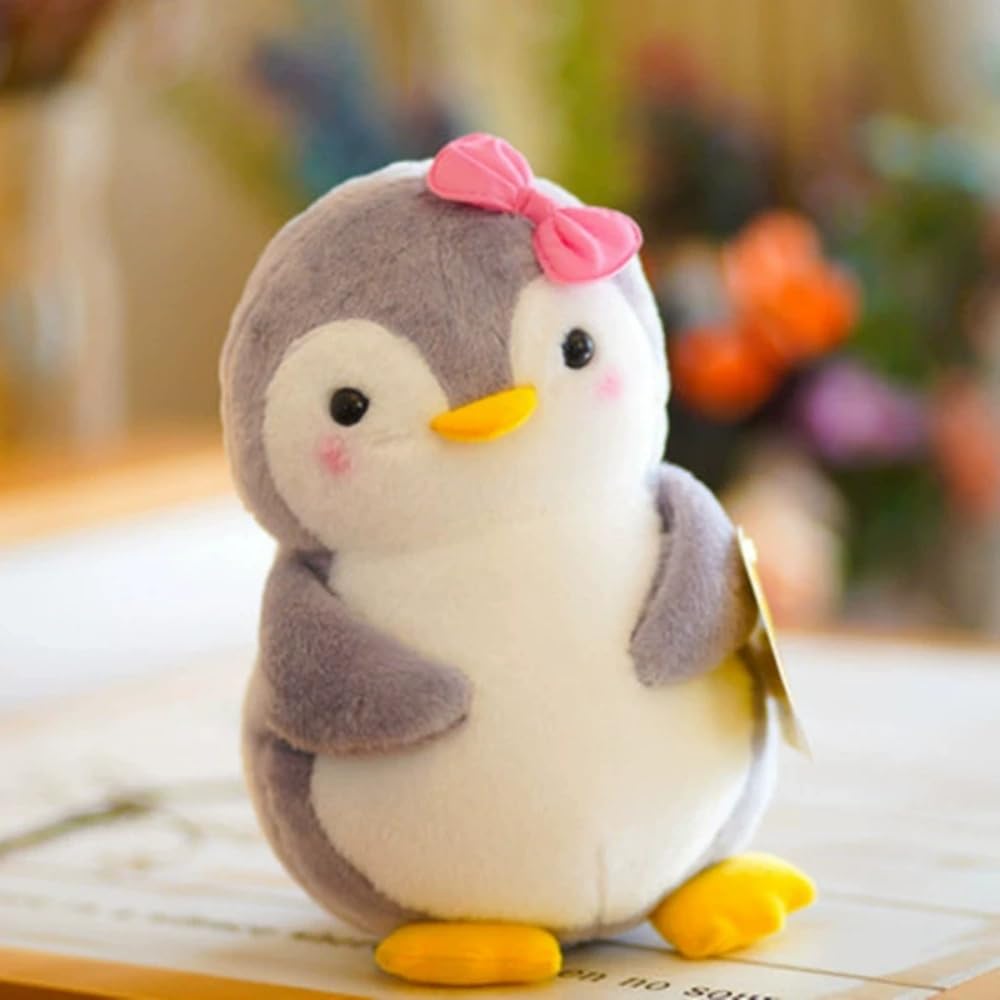 Xshelley 9.8 inch new Penguin Plush Toys Pillow,Penguin Doll Stuffed Animal Plush Toys,Marine Animal,Children's Birthday Gift Home Decor (Girl's