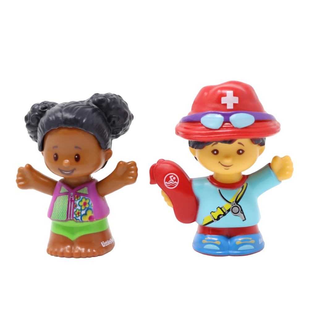 Fisher-Price Replacement Parts for Collectible Little People Swimming Pool Lake Summertime Playset FDG41 - Replacement Figures Asian Lifeguard Steven