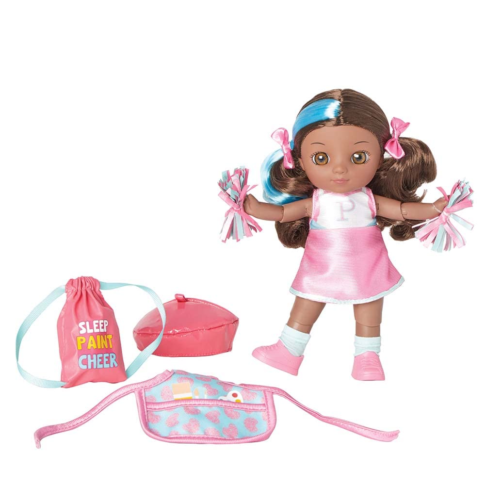 Madame Alexander 8" It's All Me! Artist + Cheerleader Doll, Dark Skin Tone/Brown Eyes/Brunette Hair