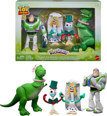 Mattel Disney and Pixar Toy Story 5 What is a Wedding? 4 Figure Pack with Accessories, Playscale Story Pack