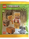 LEGO Minecraft: Gold Hunter Minifigure with Crafting Table, Furnace and Anvil - Ages 6+