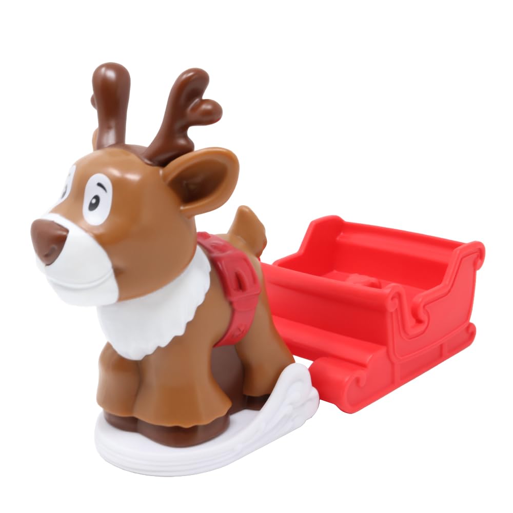 Fisher-Price Replacement Parts for Collectible Little People Holiday Christmas Santa's Village Playset HGP72 - Replacement Santa's Sleigh and Reindeer