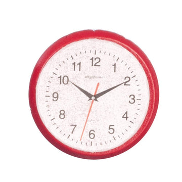 Dollhouse Miniature 1:12 Scale RED Wall Clock #T8453